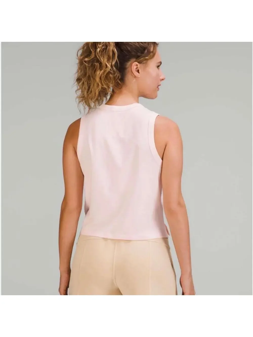 Lululemon Classic Fit Cotton Blend tank Strawberry Milkshake